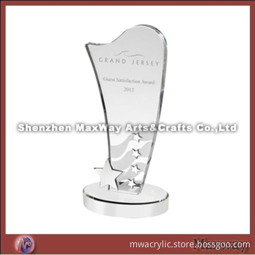 Pure Clear Cheap High Grade Acrylic Award Gift with Round Base